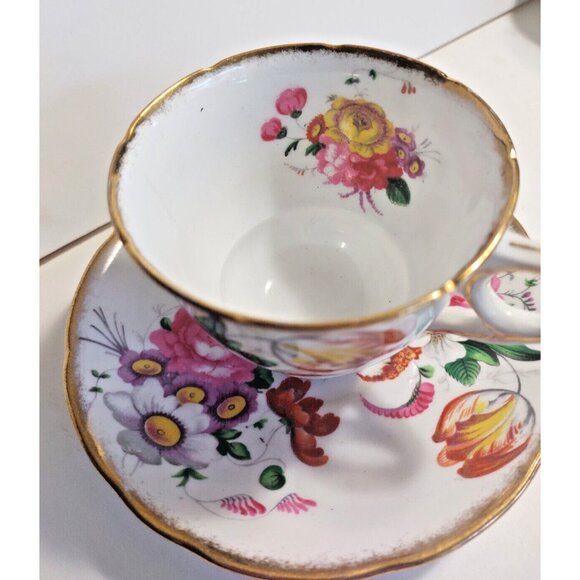 Royal Stafford England Tea Cup & Saucer set #1841 Floral Bouquet - Picture 8 of 16